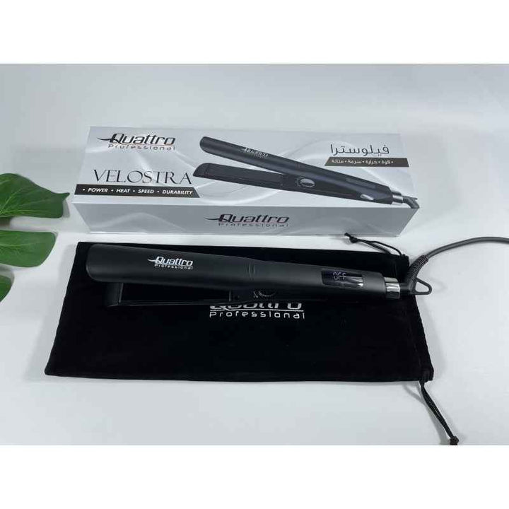 Quattro Professional Velostra Hair Straightener Black 1229