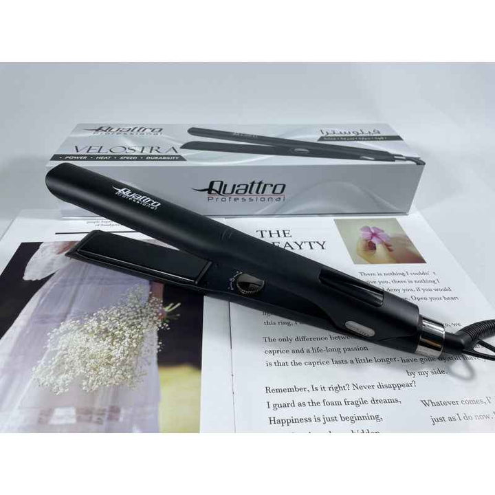 Quattro Professional Velostra Hair Straightener Black 1229