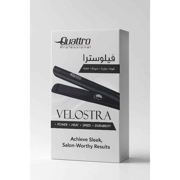 Quattro Professional Velostra Hair Straightener Black 1229