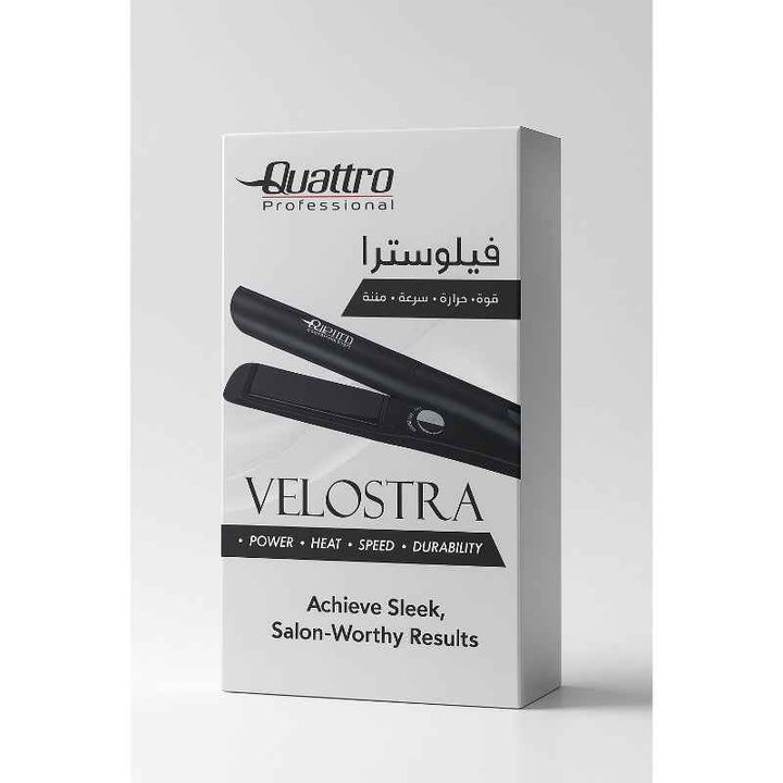 Quattro Professional Velostra Hair Straightener Black 1229