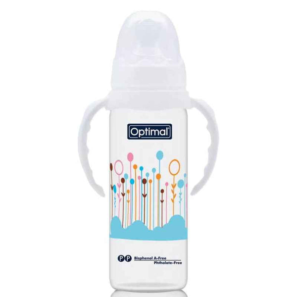 Optimal Narrow Neck Orthodontic Bottle With Handle, 240 ml [1022] 1272