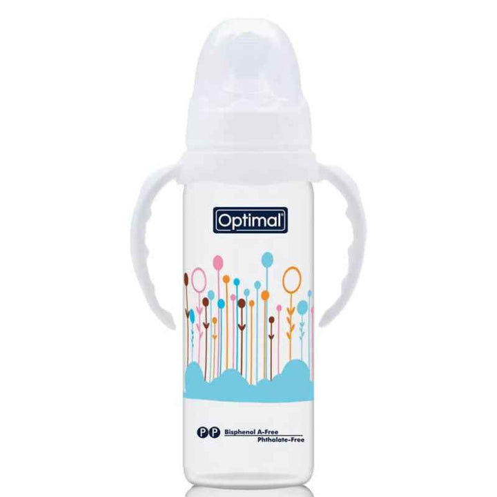 Optimal Narrow Neck Orthodontic Bottle With Handle, 240 ml [1022] 1272