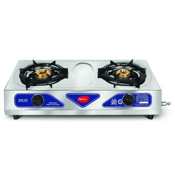 Pigeon LPG Stove Stainless Steel Duo 2 Burner 36