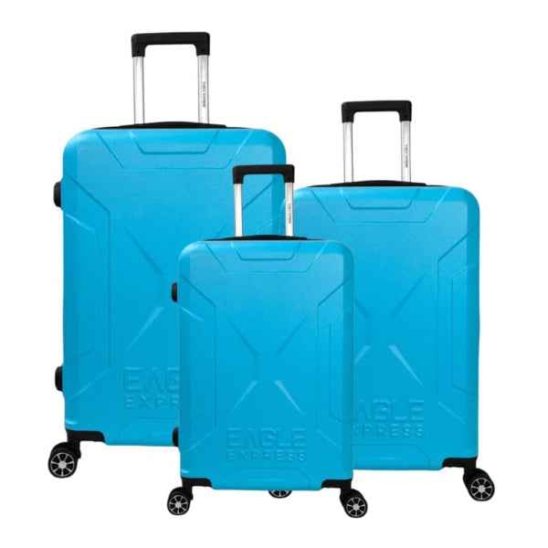 Eagle Express Expedition ABS Hard Trolley 20,24,28 Inch Set Light Blue (EE-AHT-111) 3pcs Set 820037