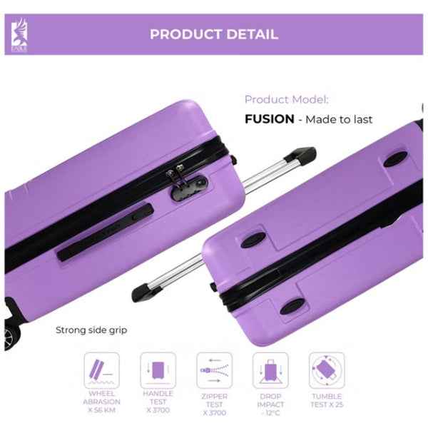 Eagle Express Fusion ABS Hard Trolley 20,24,28 Inch Set Orchid (EE-AHT-113) 3pcs Set 820038