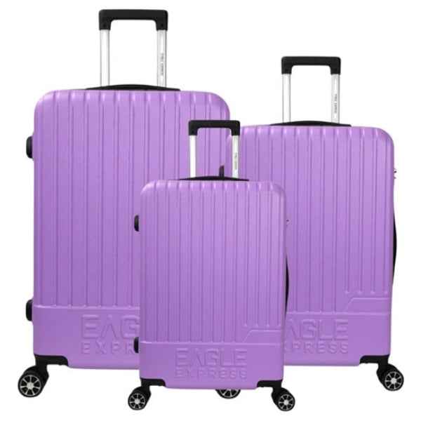 Eagle Express Fusion ABS Hard Trolley 20,24,28 Inch Set Orchid (EE-AHT-113) 3pcs Set 820038