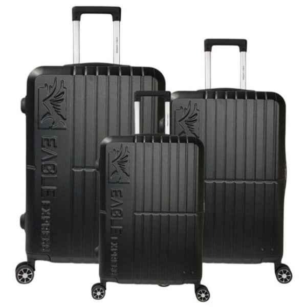 Eagle Express Aura ABS Hard Trolley 20,24,28 Inch Set Black (EE-AHT-117) 3pcs Set 820039