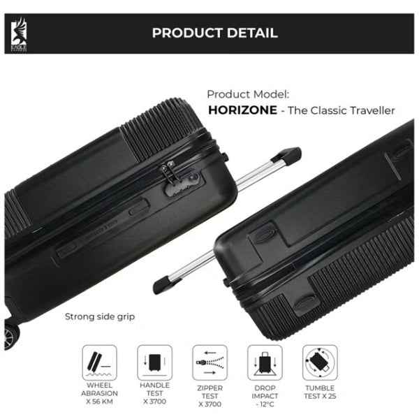 Eagle Express Horizone ABS Hard Trolley 20,24,28 Inch Set Black (EE-AHT-125) 3pcs Set 820041
