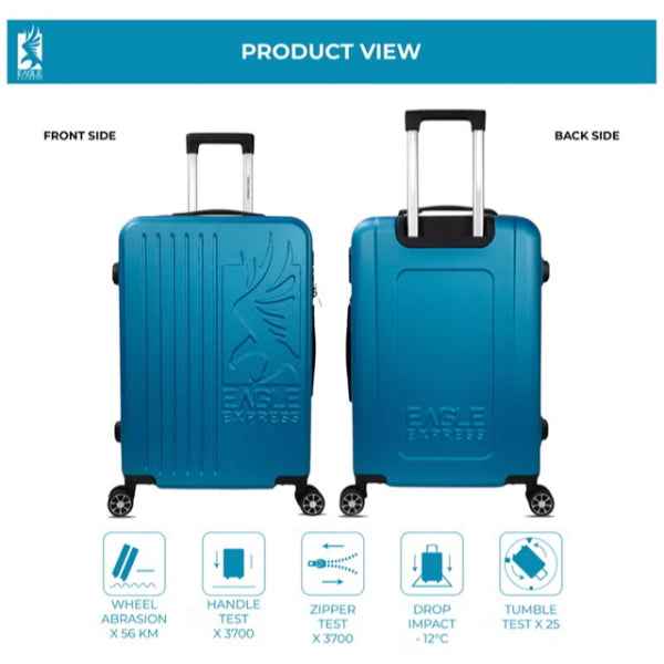 Eagle Express Superior ABS Hard Trolley 20,24,28 Inch Set Blue (EE-AHT-128) 3pcs Set 820044