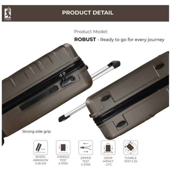 Eagle Express Robust ABS Hard Trolley 20,24,28 Inch Set Brown (EE-AHT-123) 3pcs Set 820047