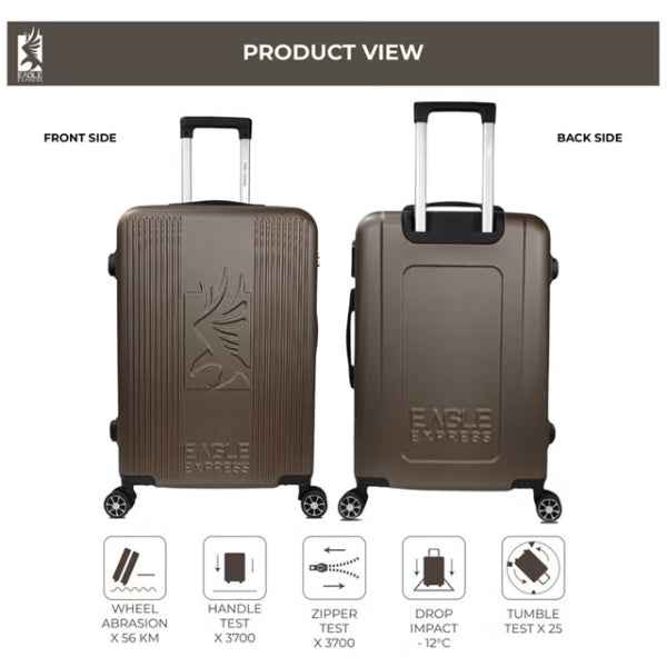 Eagle Express Ramble ABS Hard Trolley 20,24,28 Inch Set Grey (EE-AHT-116) 3pcs Set 820051