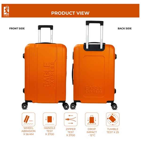 Eagle Express Patron ABS Hard Trolley 20,24,28 Inch Set Orange (EE-AHT-129) 3pcs Set 820056