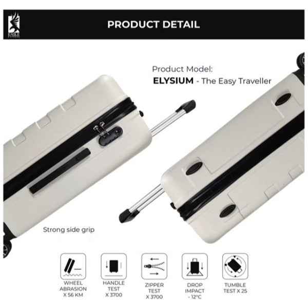 Eagle Express Elysium ABS Hard Trolley 20,24,28 Inch Set White (EE-AHT-122) 3pcs Set 820059