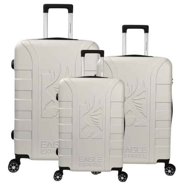 Eagle Express Elysium ABS Hard Trolley 20,24,28 Inch Set White (EE-AHT-122) 3pcs Set 820059