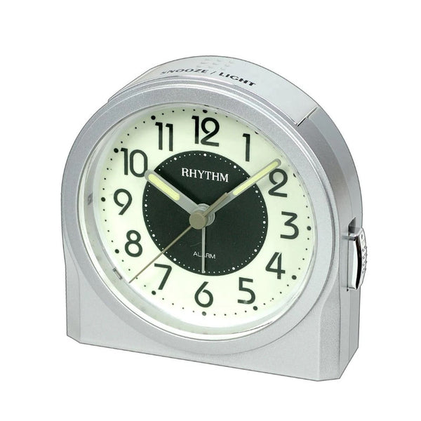 Rhythm Alarm Clock Silver