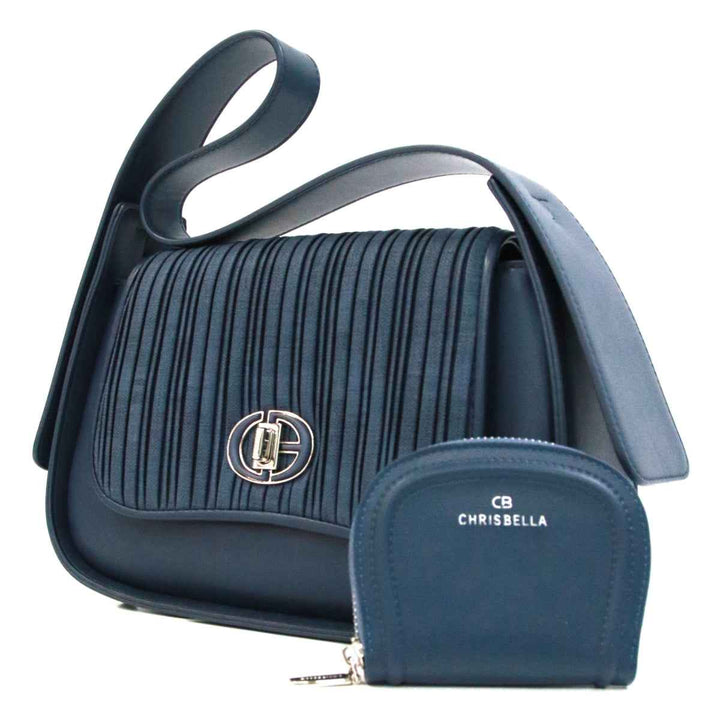 Chrisbella Handbag Medium with Wallet Blue