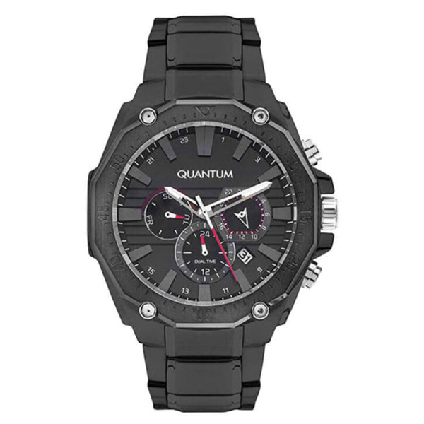 Quantum Men Black Stainless Steel Analog Black Dial Watch ADG1021050