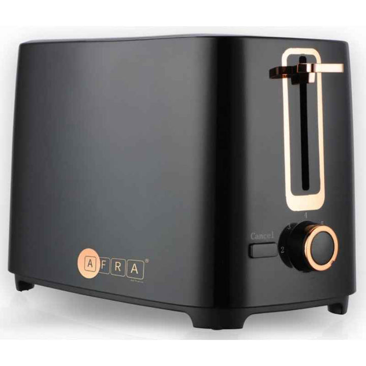 Afra Breakfast Toaster 2 Slots Plastic 700W Black AF-100700TOBL