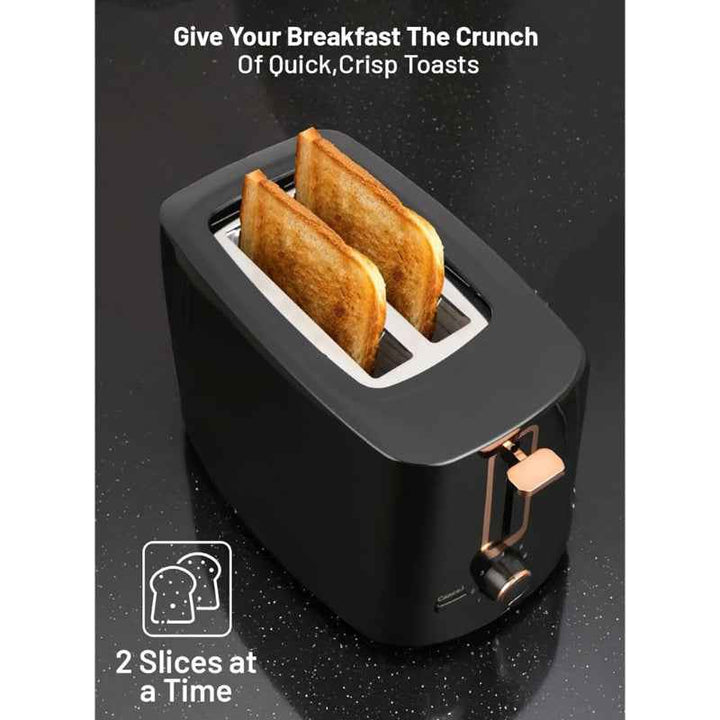 Afra Breakfast Toaster 2 Slots Plastic 700W Black AF-100700TOBL