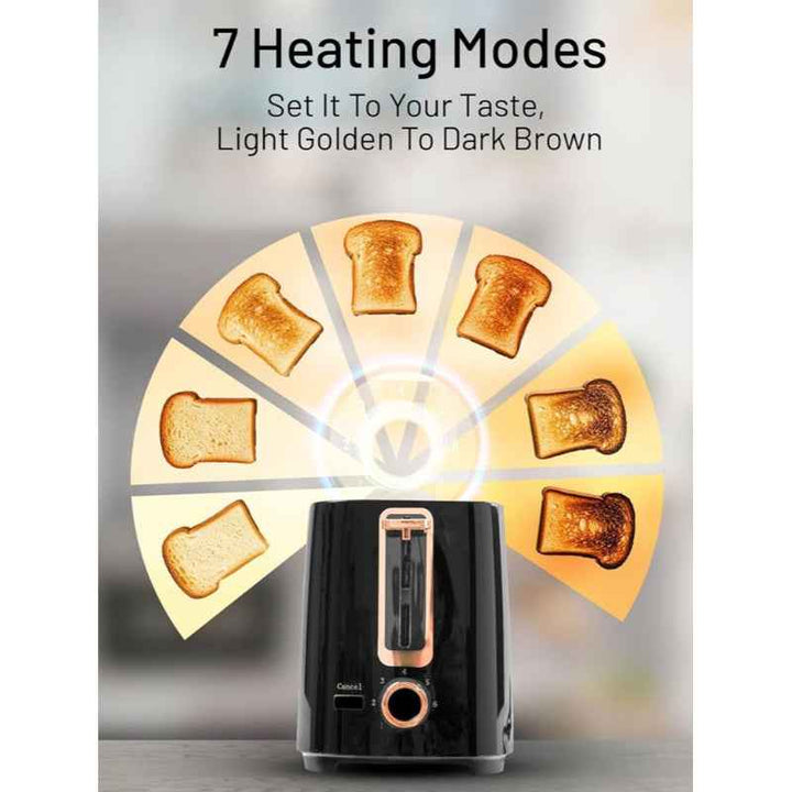 Afra Breakfast Toaster 2 Slots Plastic 700W Black AF-100700TOBL