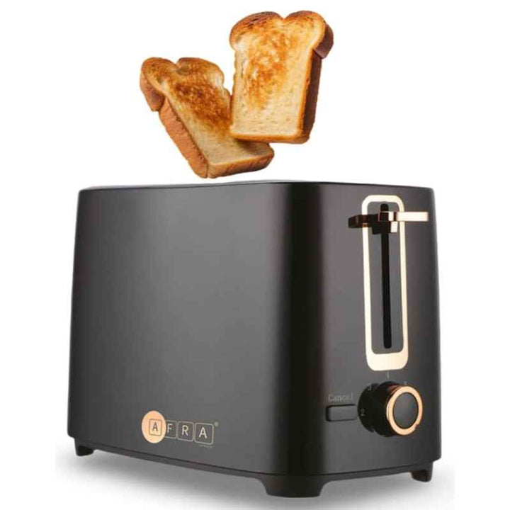 Afra Breakfast Toaster 2 Slots Plastic 700W Black AF-100700TOBL