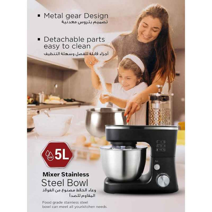 Afra Stand Mixer 5 Liter 6 Speed 1200W Black AF-1200SMBK