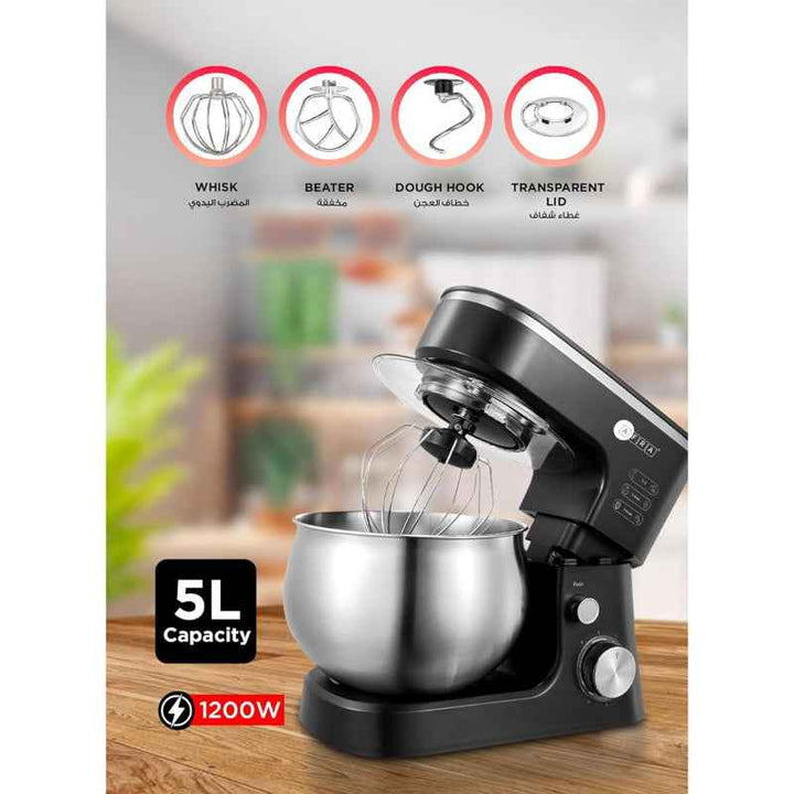 Afra Stand Mixer 5 Liter 6 Speed 1200W Black AF-1200SMBK