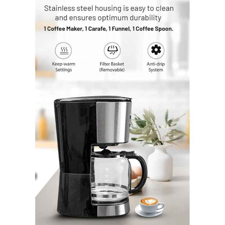 Afra Coffee Maker 1.5 Liter Stainless Steel 900W AF-15900CMKSS