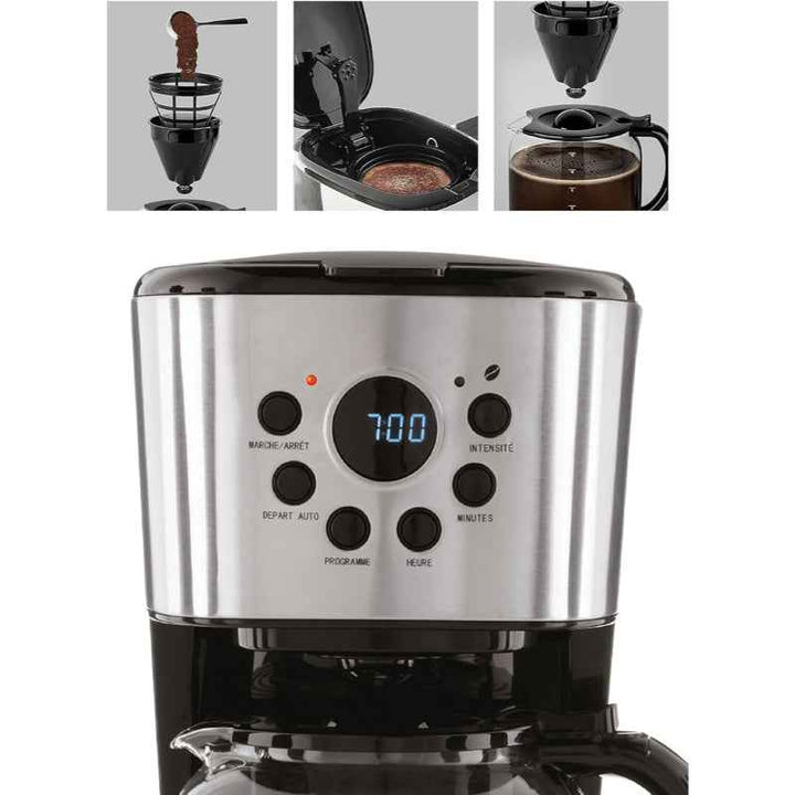 Afra Coffee Maker 1.5 Liter Stainless Steel 900W AF-15900CMKSS