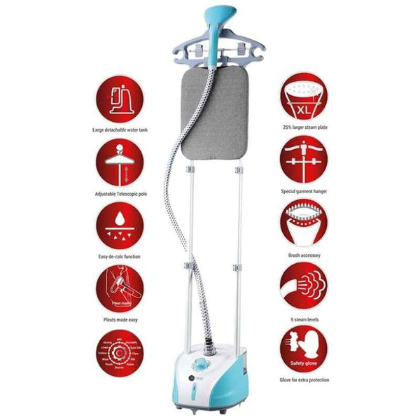 Afra Garment Steamer with Iron Board 2 Liter 1950W Blue AF-1950GSWB