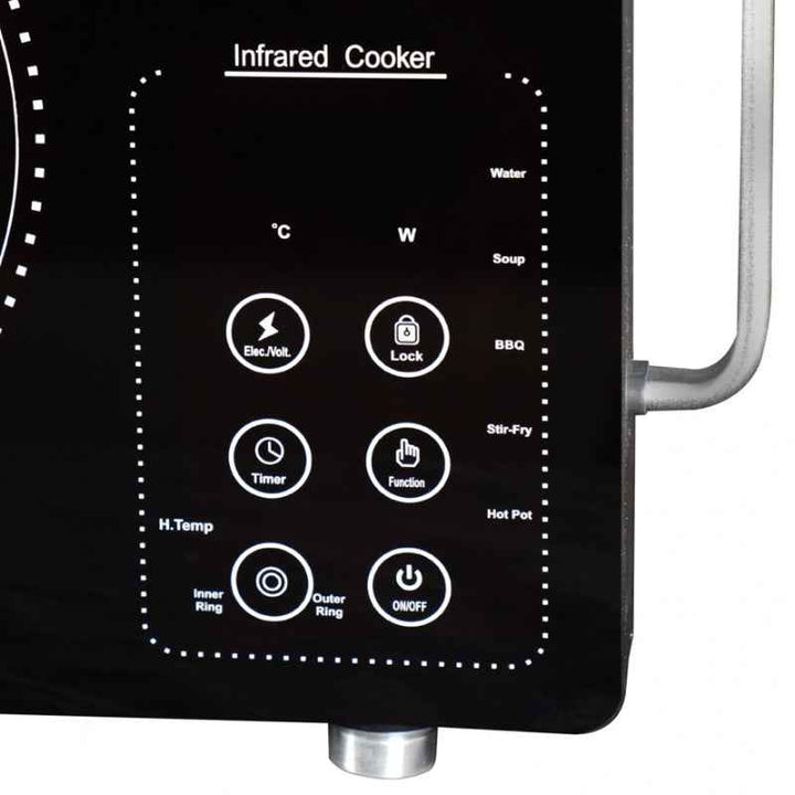 Afra Single Infrared Cooktop 2000W LED Display Child Lock Black AF-2000ICBK