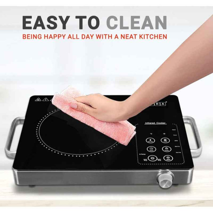 Afra Single Infrared Cooktop 2000W LED Display Child Lock Black AF-2000ICBK
