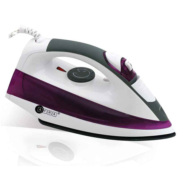 Afra Steam Iron 430 ml Ceramic Coated Soleplate 2200W Purple AF-2200IRWP