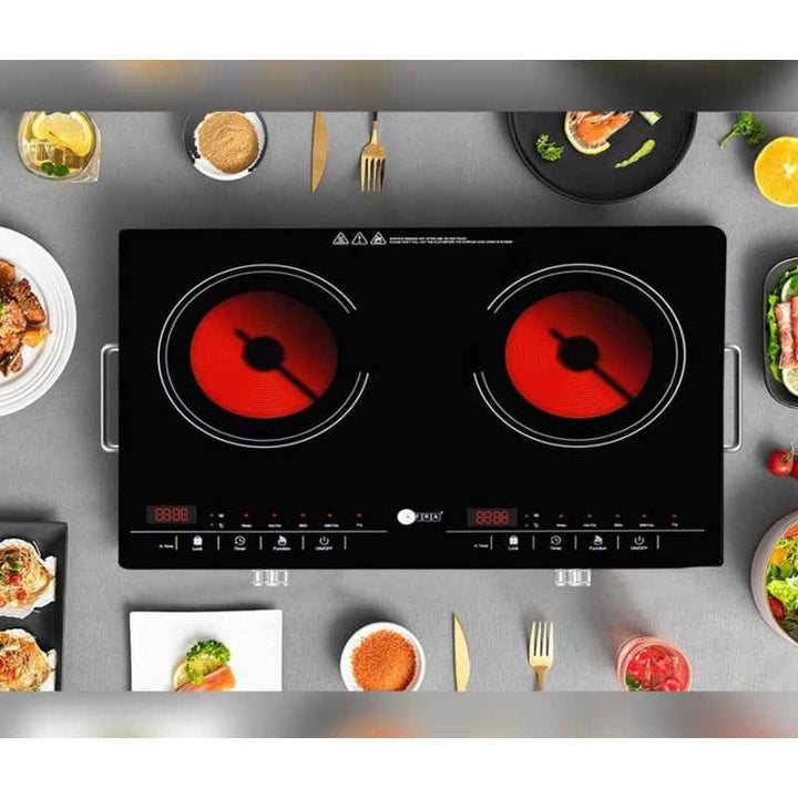 Afra Double Infrared Cooktop 3000W LED Display Child Lock Black AF-3000ICBK