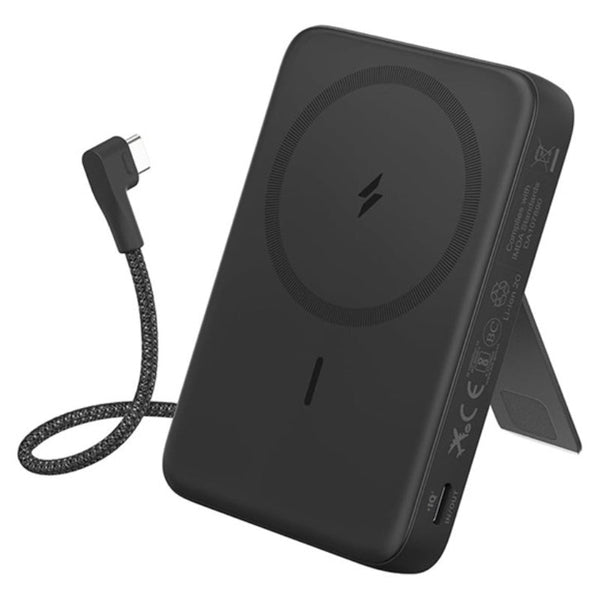 أنكر باوربانك 10000 مللي أمبير ساعة مغناطيسي لاسلكي مزود بكابل USB C مدمج AN.A1685H11.NC