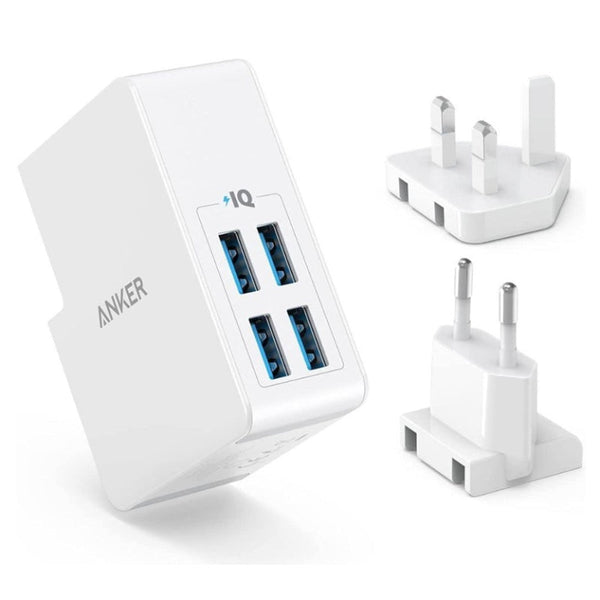 أنكر باوربورت 27 واط 4 أمبير منفذ USB أبيض AN.A2042L21.WT