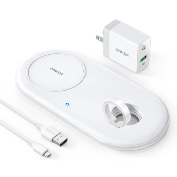 Anker Powerwave+Pad مع حامل الساعة وشحن سريع 3 أبيض AN.B2570K21.BK
