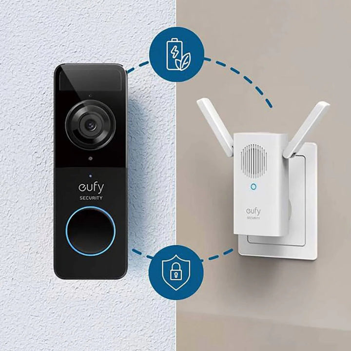 Eufy Video Doorbell 1080P - Battery Powered Black AN.E8220311.BK - Salman Stores