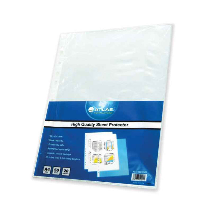 Atlas Glass Clear Pocket PP A4 20 pcs