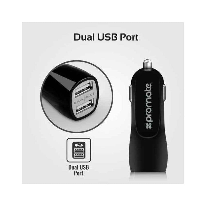 Promate AUTOKIT HM 3 In 1 Charger Black AUTOKIT-HM