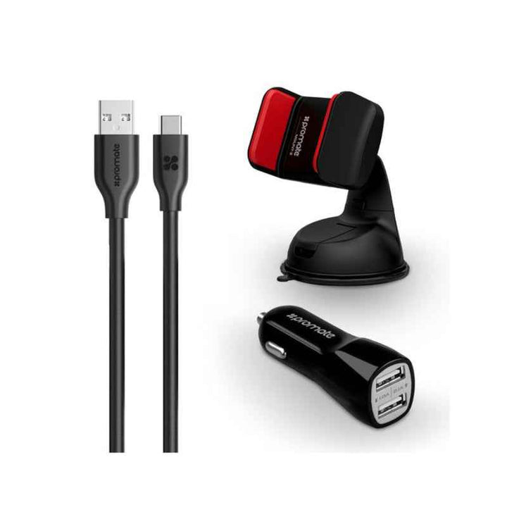 Promate AUTOKIT HM 3 In 1 Charger Black AUTOKIT-HM