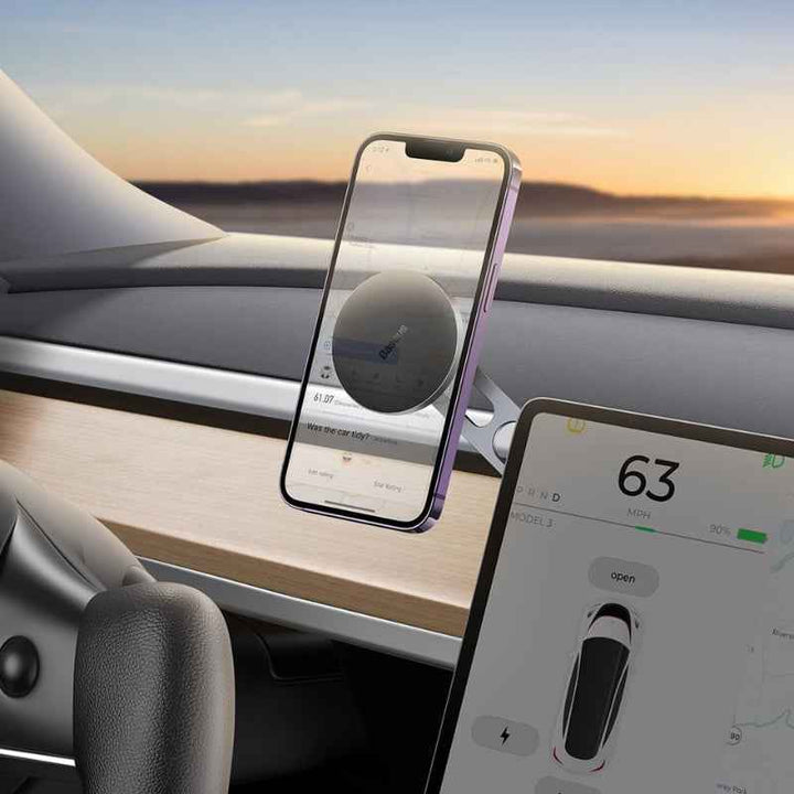 Baseus Magnetic Phone Holder Metal Car Mount Silver BA.C40151300S11-00.SL