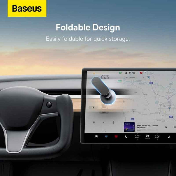 Baseus Magnetic Phone Holder Metal Car Mount Silver BA.C40151300S11-00.SL