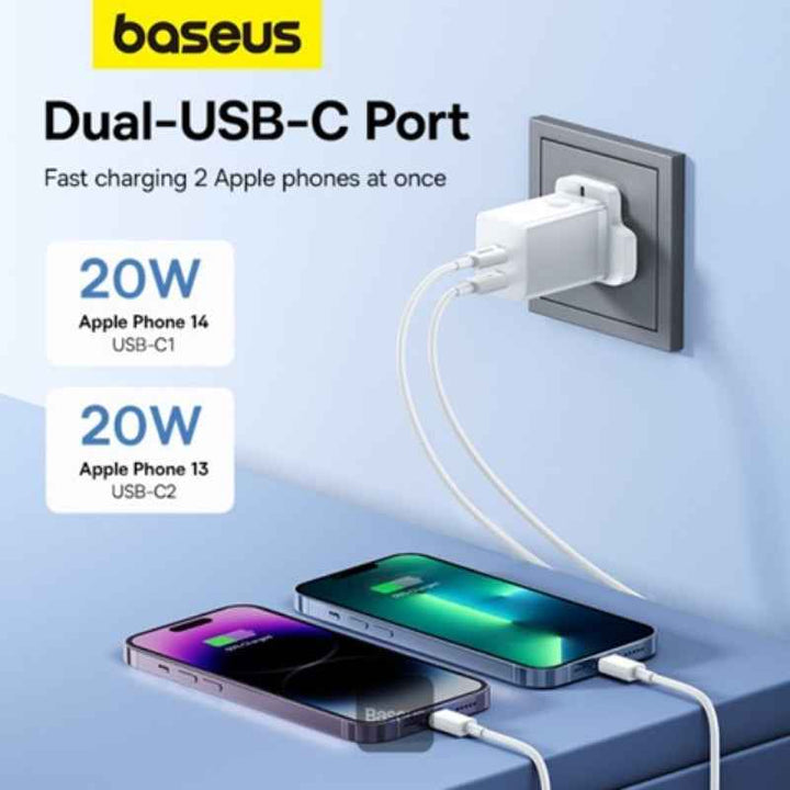 Baseus Gan5 Pro Fast Charger C-C 40W Uk Moon White BA.P10110827213-00.WT