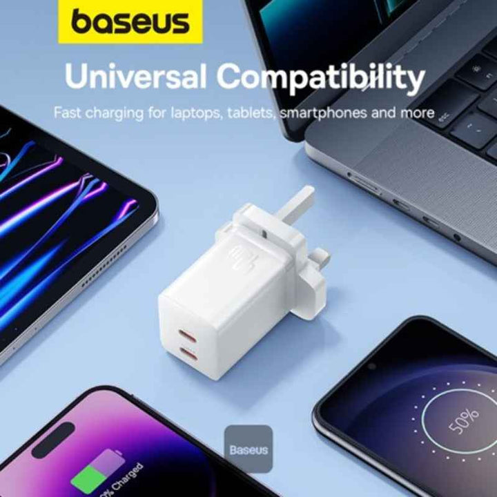 Baseus Gan5 Pro Fast Charger C-C 40W Uk Moon White BA.P10110827213-00.WT