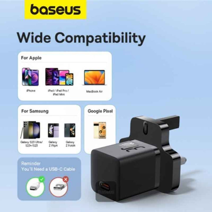 Baseus Mini Fast Charger Gan5 30W Black BA.P10110906113-00.BK