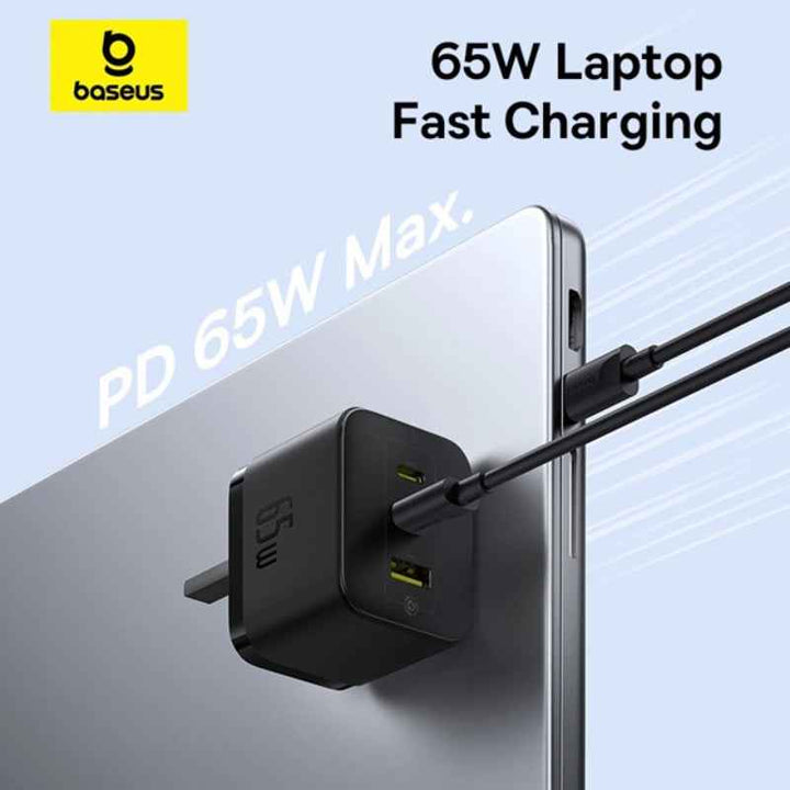 Baseus Palm Fast Charger 2C-U 65W UK Cluster Black BA.P1011160D113-01.BK