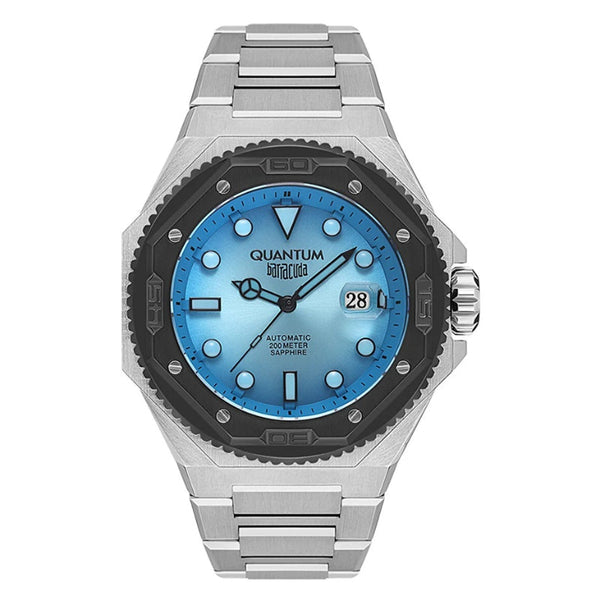 Quantum Men Silver Stainless Steel Analog Blue Dial Watch BAR1090390