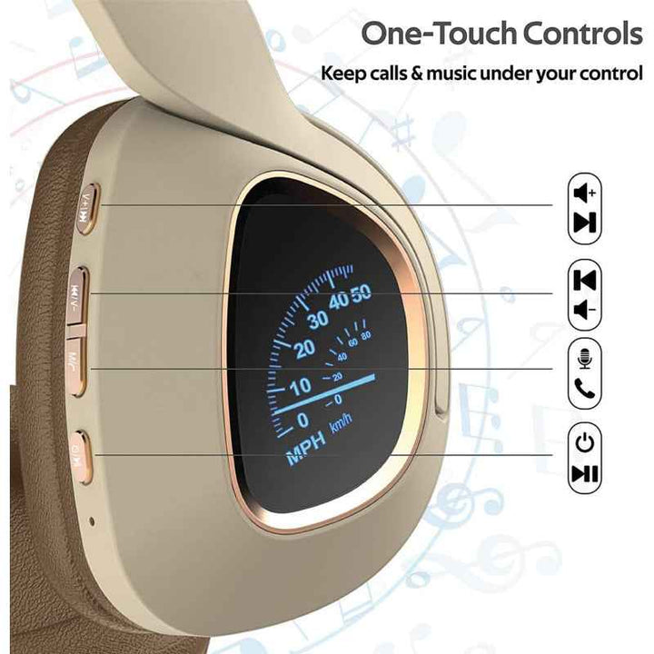 Promate BAVARIA Wireless Over Ear Headphone Beige BAVARIA-BGE