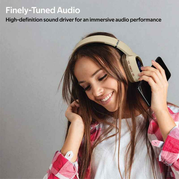 Promate BAVARIA Wireless Over Ear Headphone Beige BAVARIA-BGE